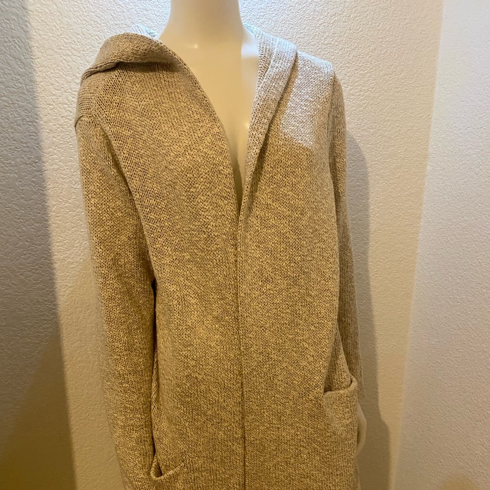 Hooded Sweater Coat - Natural